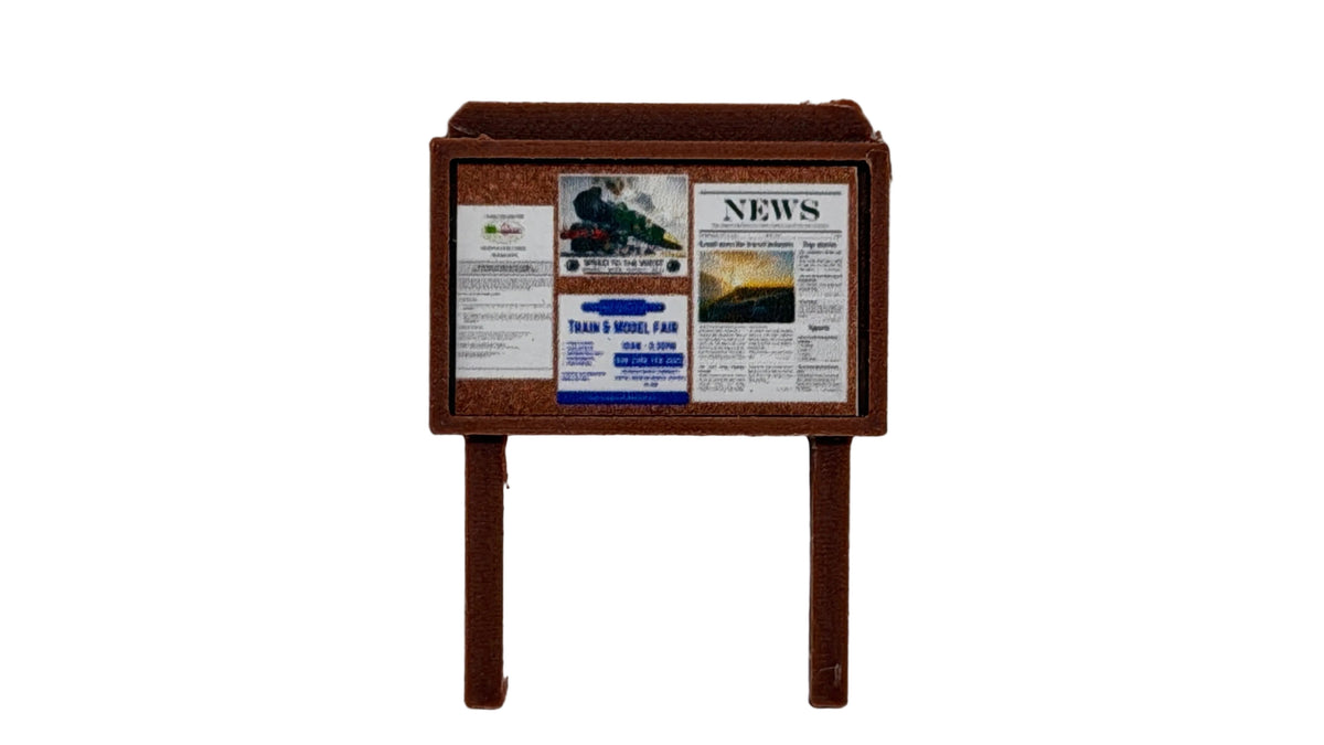 Floor Standing Noticeboard in OO Scale