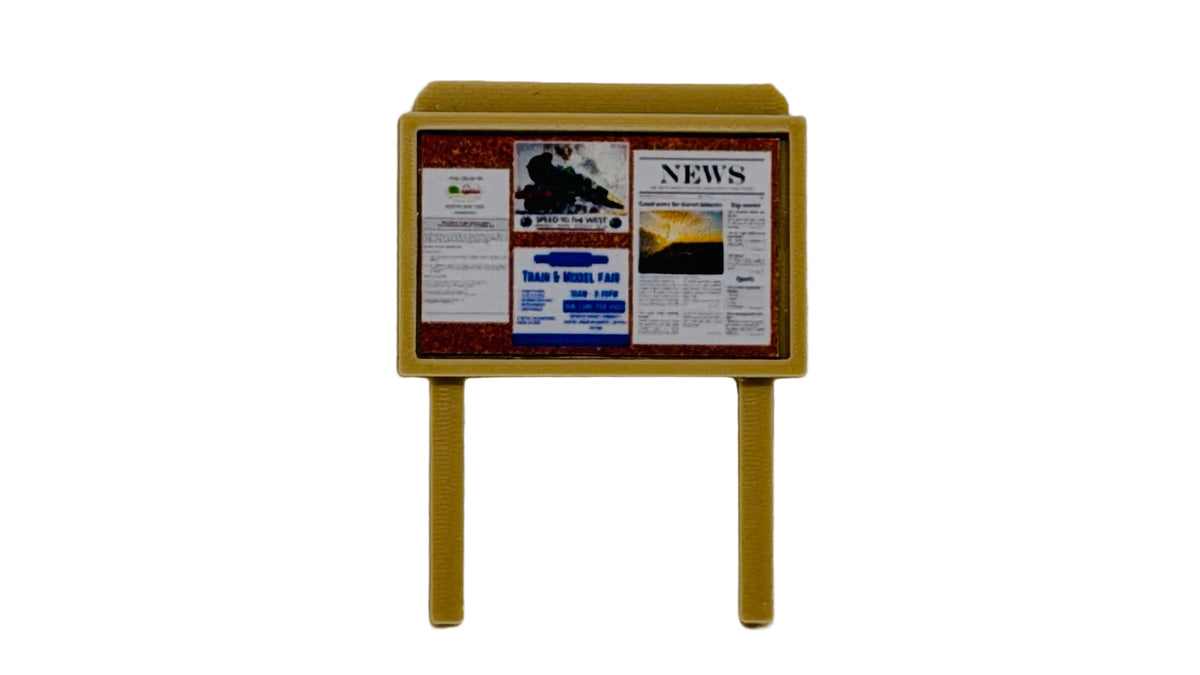 Floor Standing Noticeboard in OO Scale
