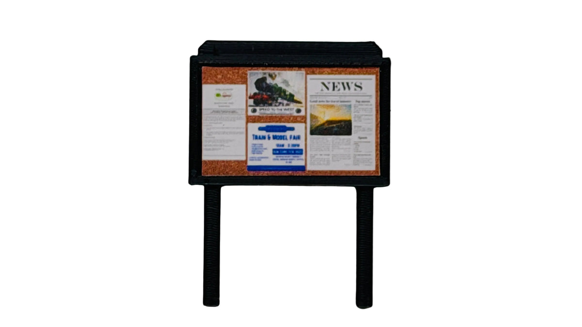 Floor Standing Noticeboard in OO Scale