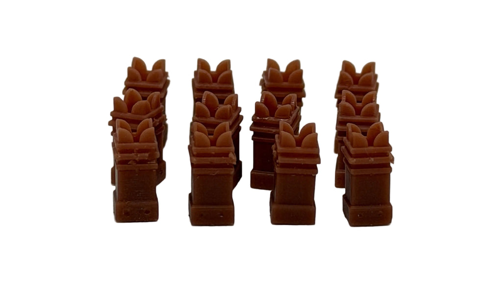 Square Spiked Chimney Pot (Pack of 12) in OO Scale