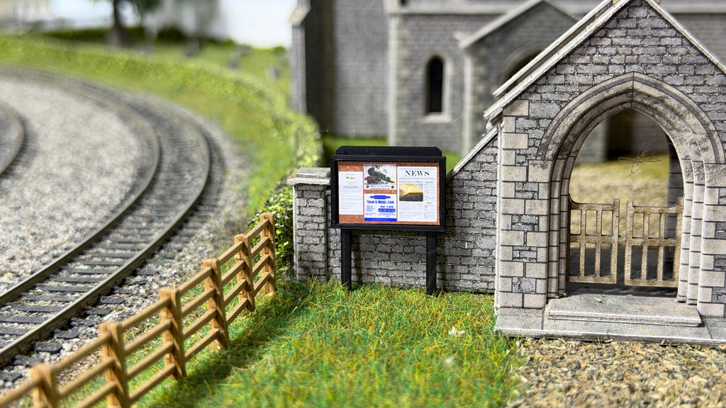Floor Standing Noticeboard in OO Scale