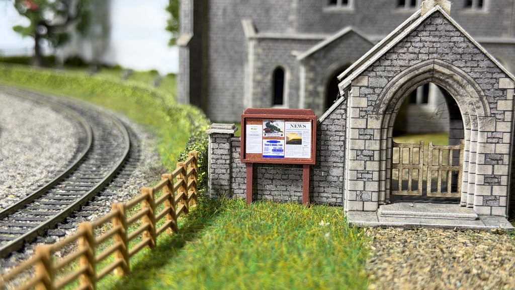 Floor Standing Noticeboard in OO Scale