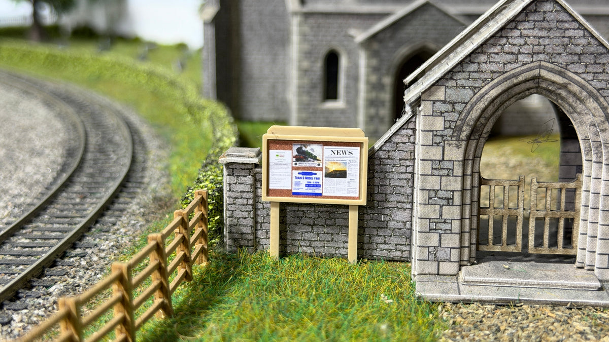 Floor Standing Noticeboard in OO Scale