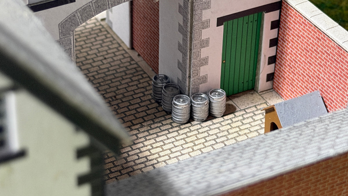 Metal Beer Kegs (Pack of 6) in OO Scale