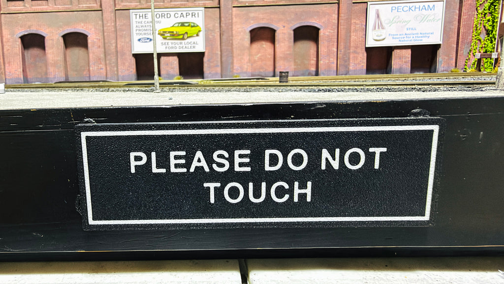 "PLEASE DO NOT TOUCH" Plastic Layout Plaque